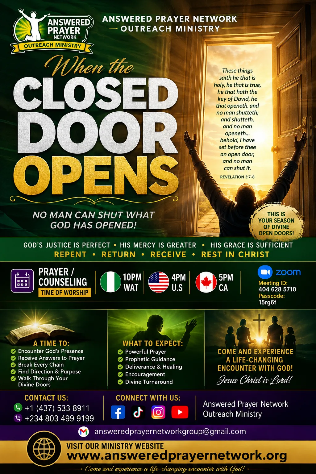 WHEN THE CLOSED DOOR OPENS