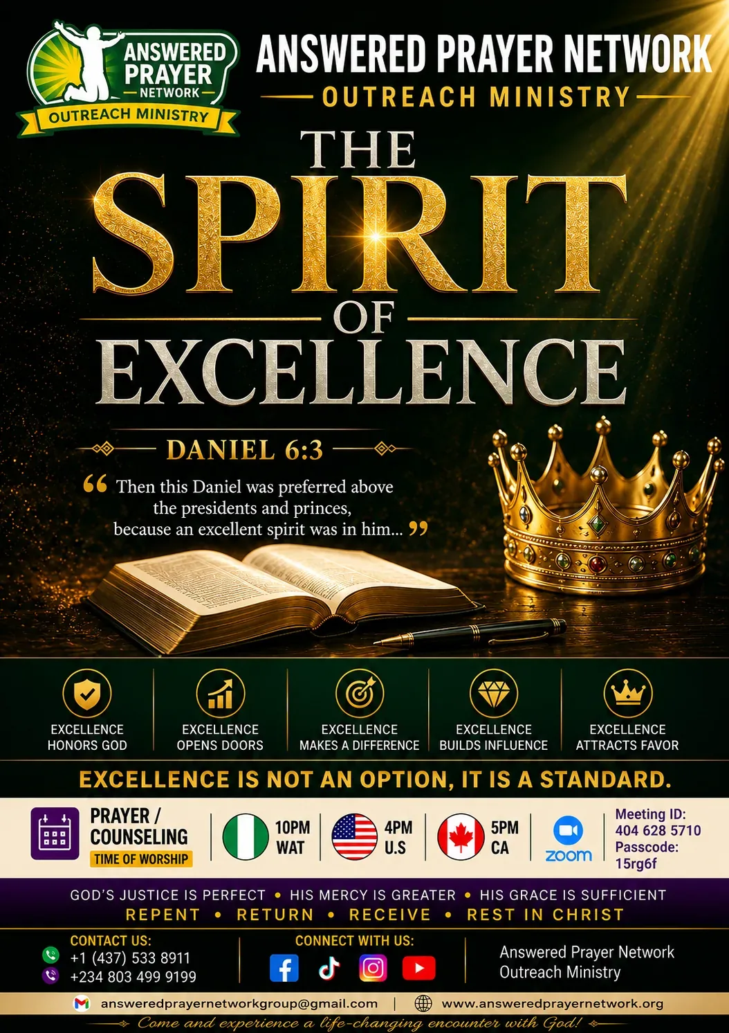 TOPIC: THE SPIRIT OF EXCELLENCE