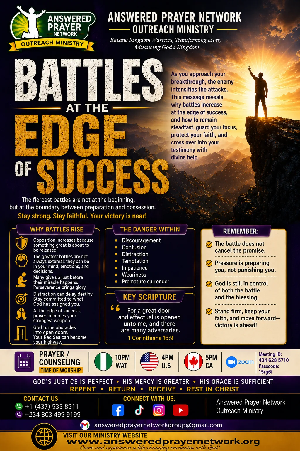 BATTLES AT THE EDGE OF SUCCESS