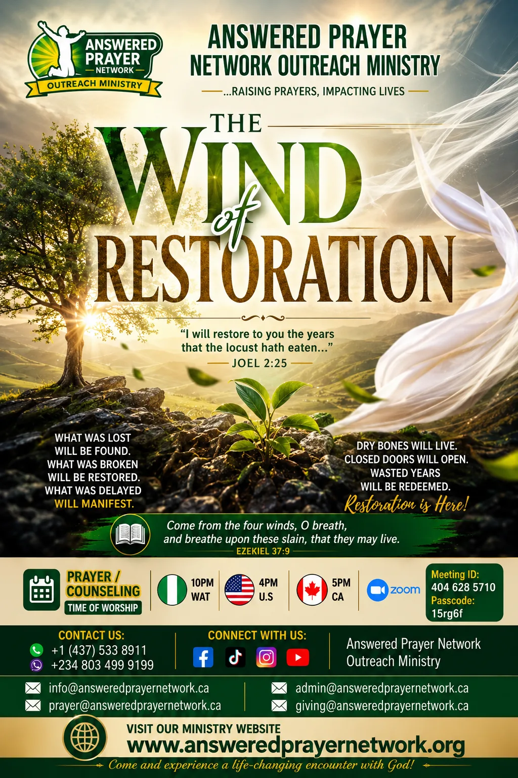 THE WIND OF RESTORATION