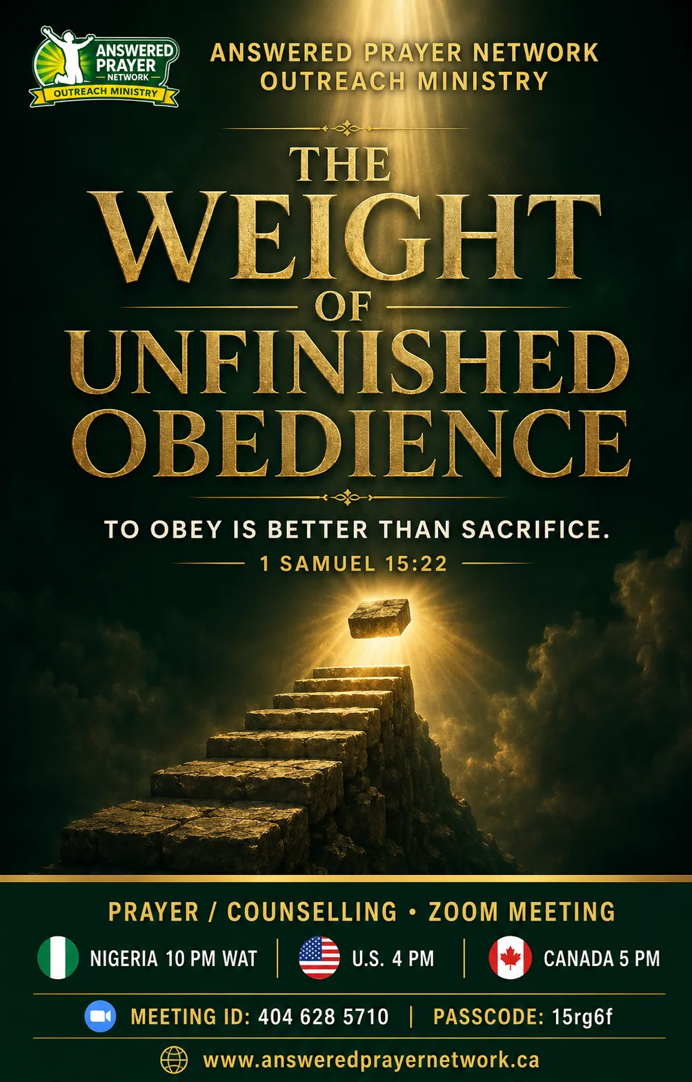 THE WEIGHT OF UNFINISHED OBEDIENCE