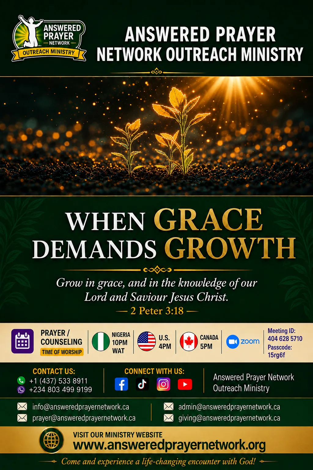 WHEN GRACE DEMANDS GROWTH