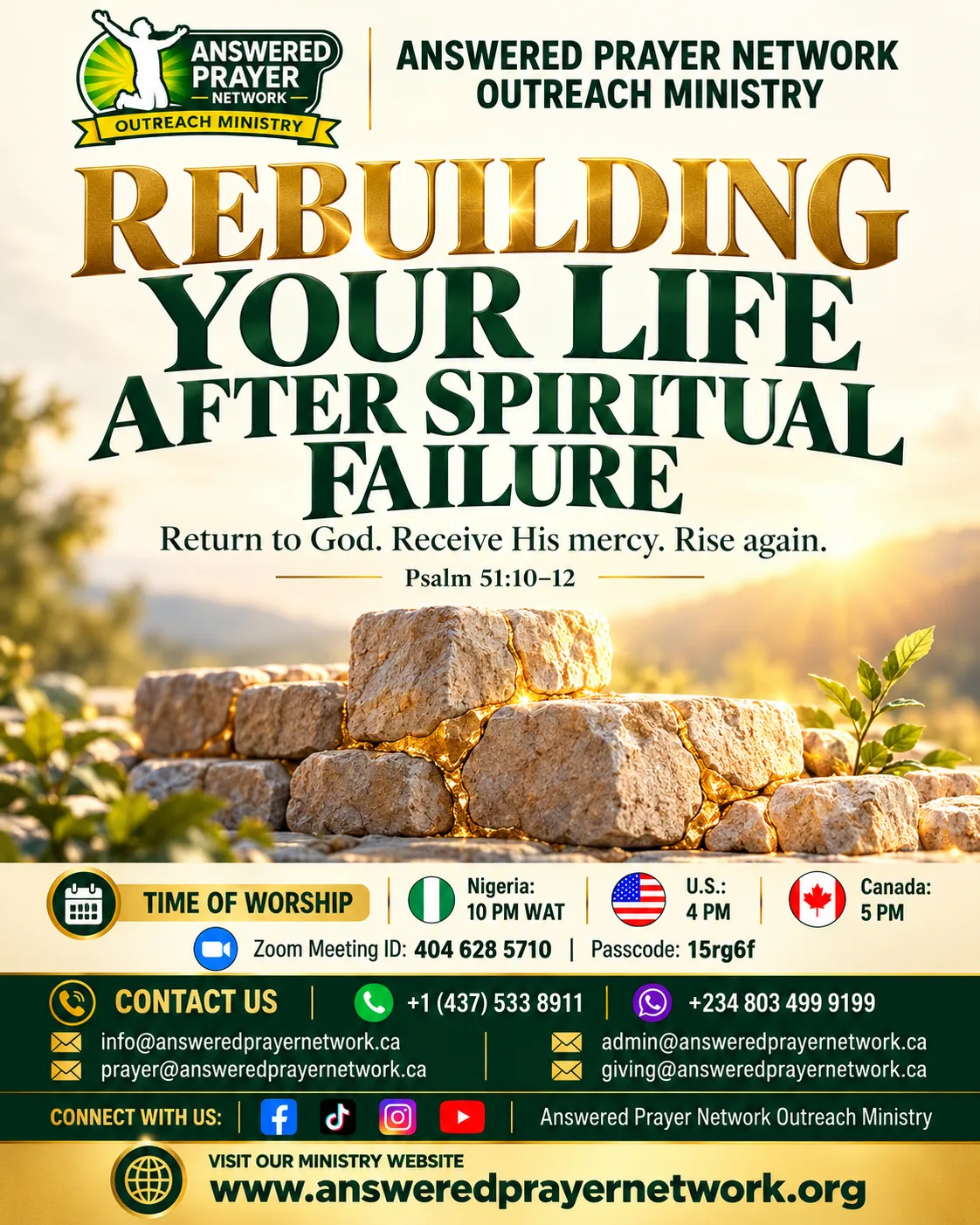 REBUILDING YOUR LIFE AFTER SPIRITUAL FAILURE