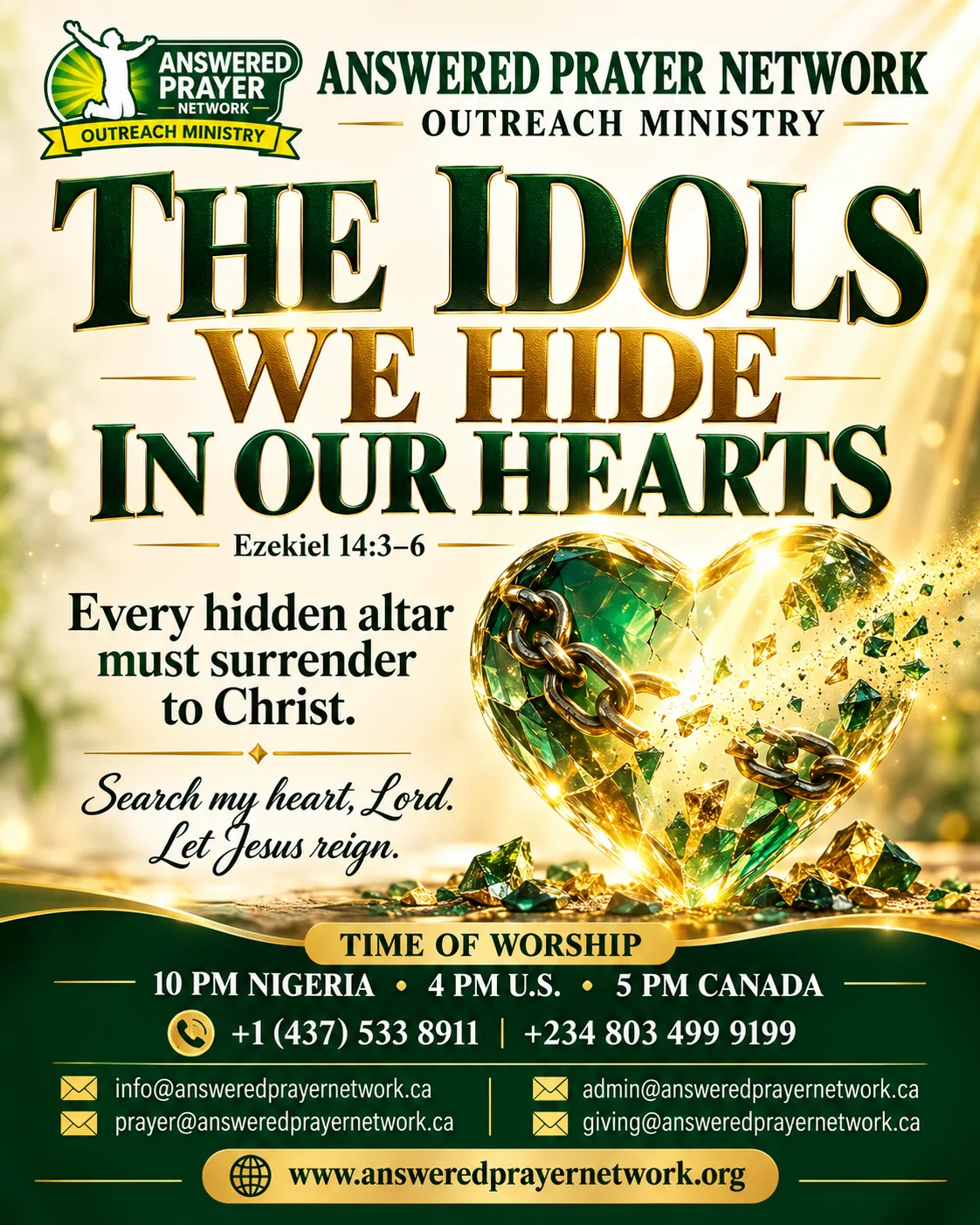 THE IDOLS WE HIDE IN OUR HEARTS