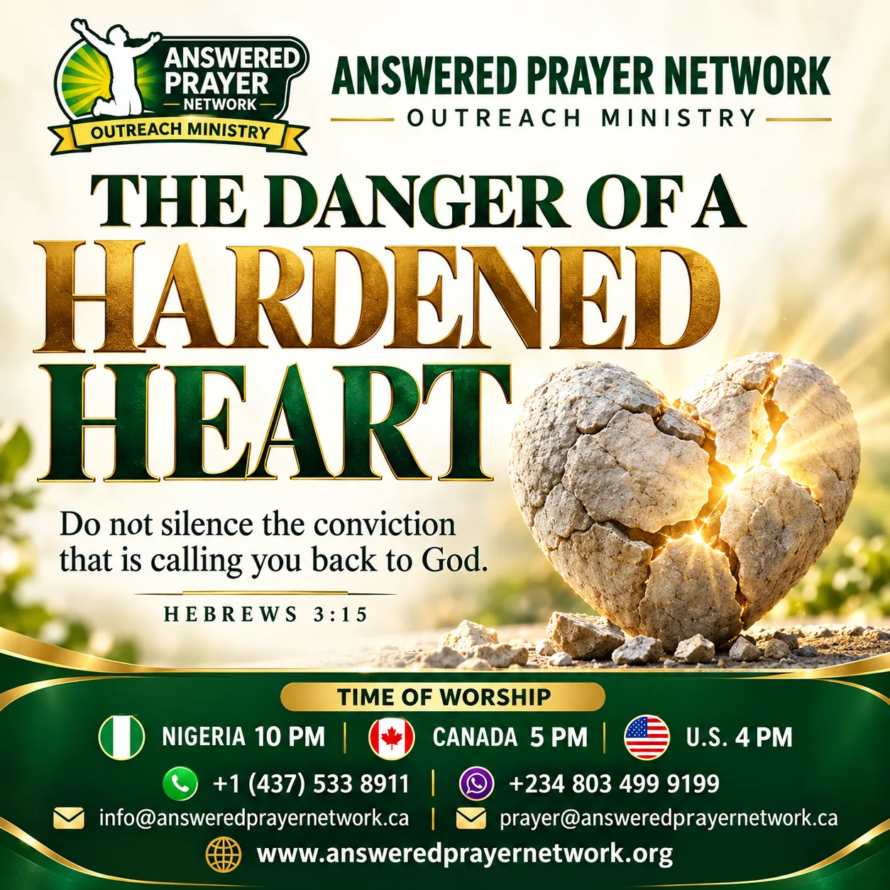 THE DANGER OF A HARDENED HEART