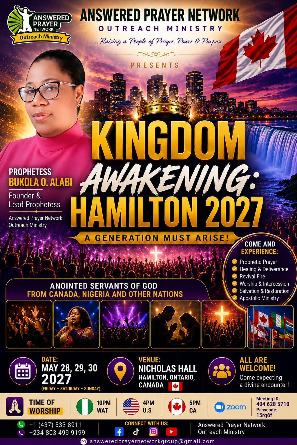 Kingdom Awakening: Hamilton 2027 flyer