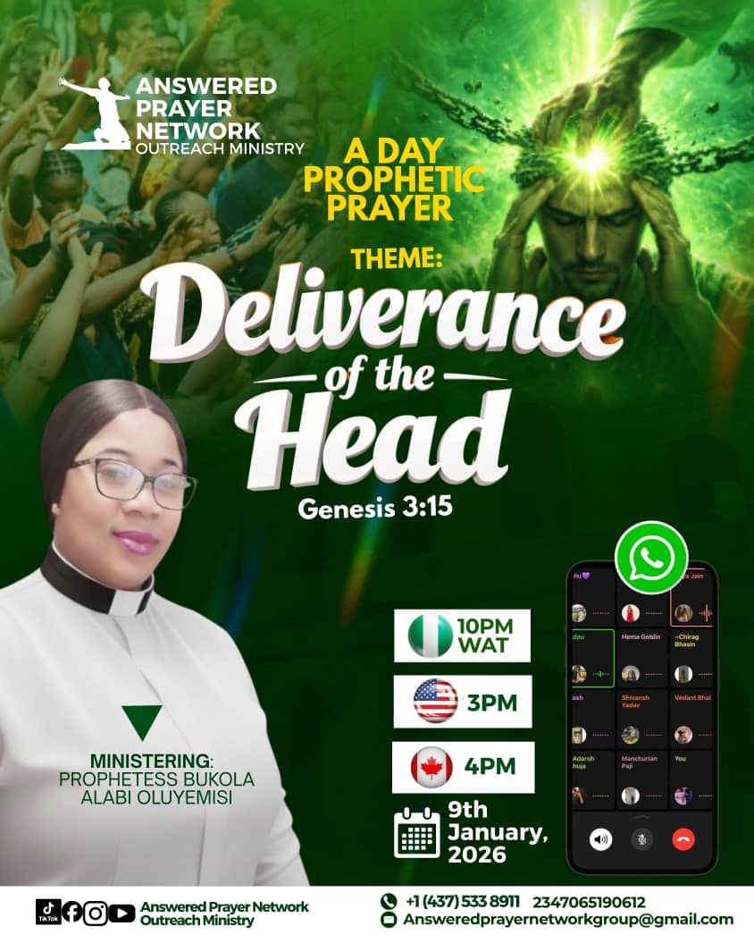 A Day Prophetic Prayer � Deliverance of the Head flyer